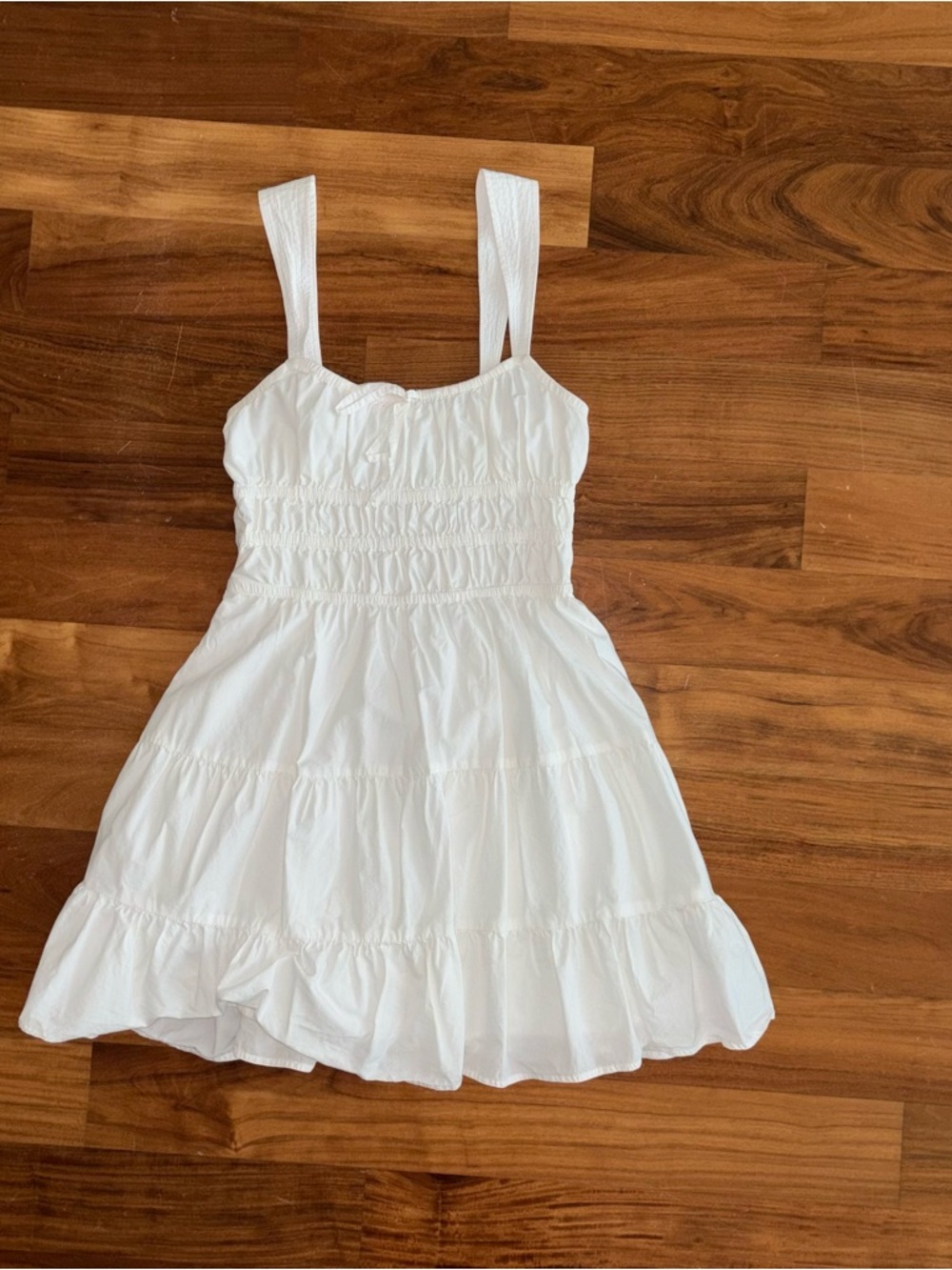 Aritzia White Babydoll Mini Sundress